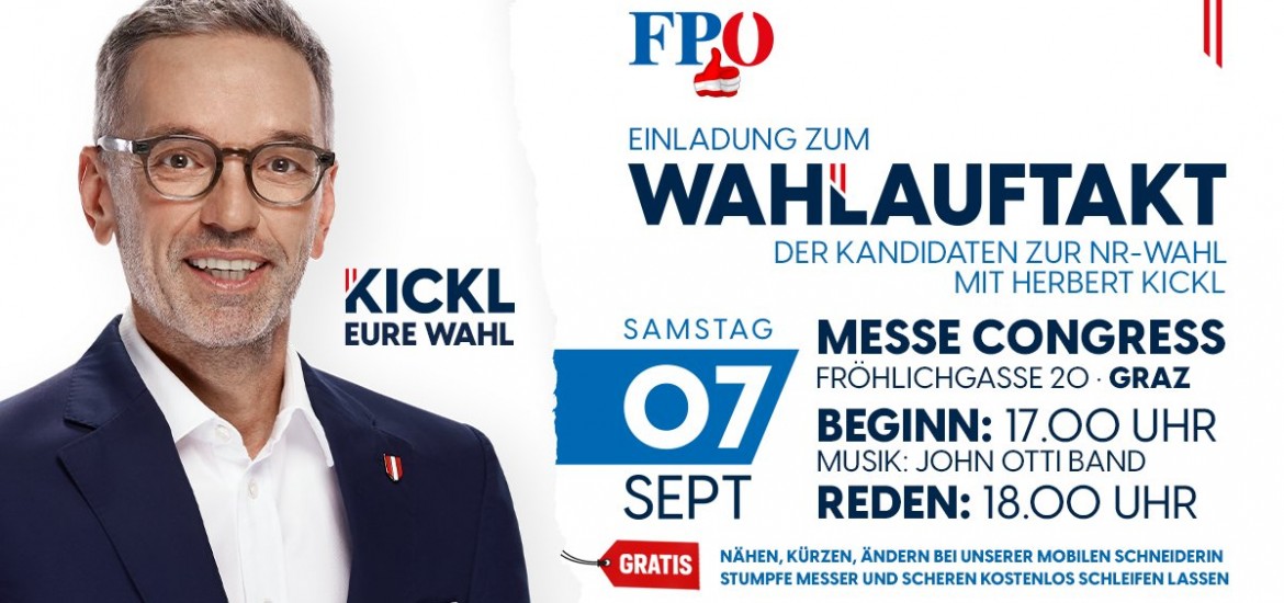 FPÖ-Wahlauftakt mit Herbert Kickl